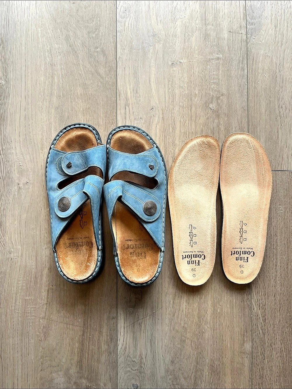 Birkenstock Blue Buckle Sandals